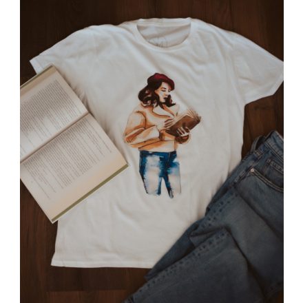 “Reading is sexy” póló – Clarissa Dalloway 'L'