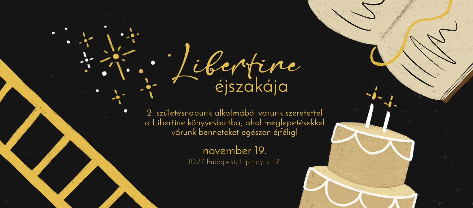 Este is nyitva lesz az aranylétrás könyvesbolt: szerzőinkkel várunk a Libertine éjszakáján!